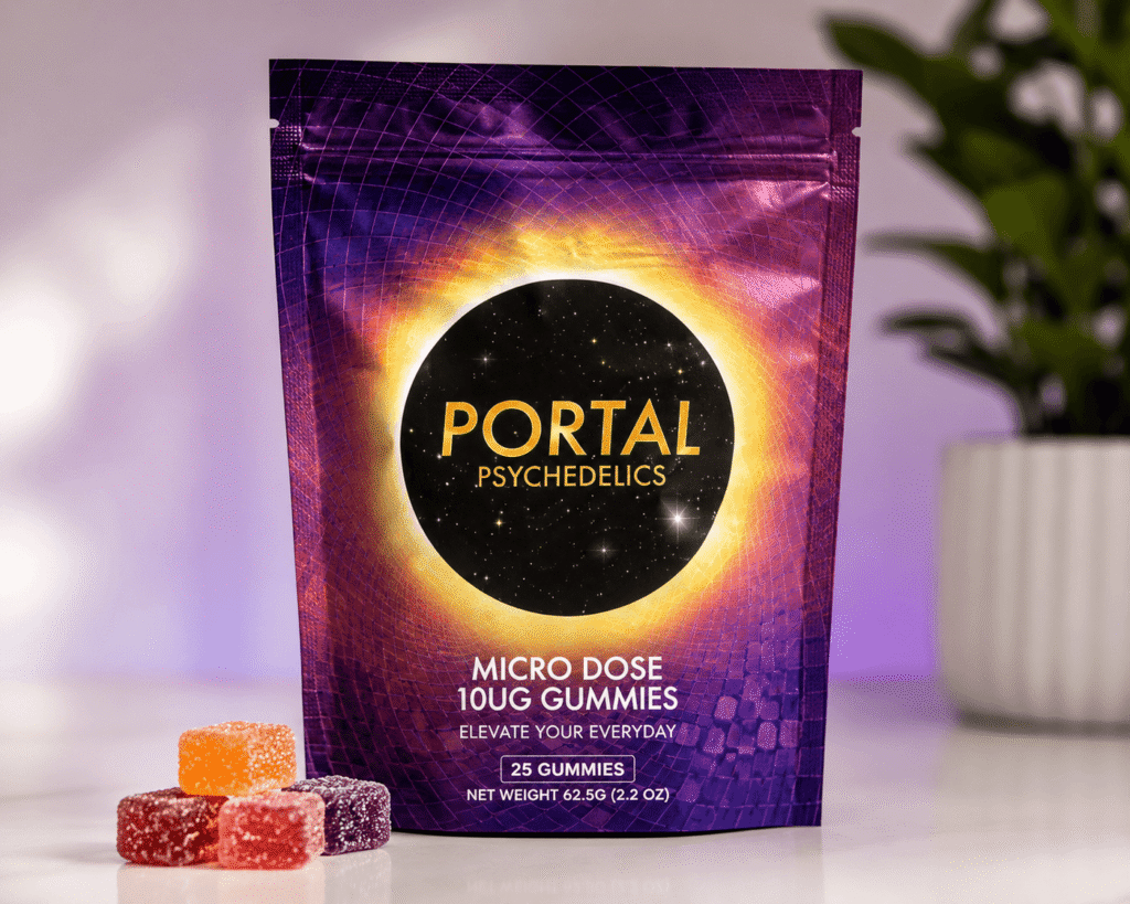 Portal Micro Dose 10ug Gummies 25 Count Package