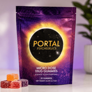 Portal Micro Dose 10ug Gummies 25 Count Package